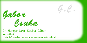 gabor csuha business card