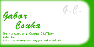 gabor csuha business card